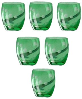 Shiraleah Green Carolina Double Old-Fashioned Glass, Set of 6