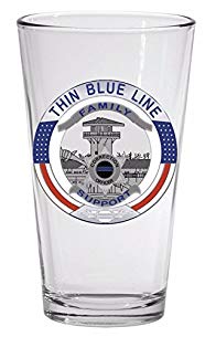 Thin Blue Line Family Support Correction Officer Pint Glass