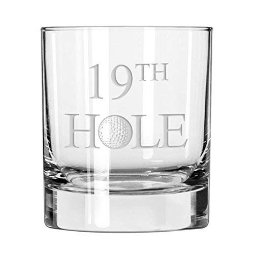 19th Hole Golf Whiskey Glass Golfer Gift for Dad or Husband