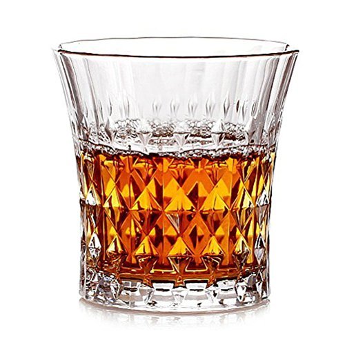 Crystal Glasses for Spirits Whiskey Scotch, Bourbon Old Fashioned Glass, 2 Set, 7.7 Ounce