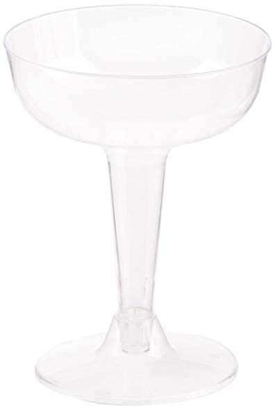 Fineline Settings 20-Piece Flairware Old Fashioned Champagne Glass, 4-Ounce, Clear