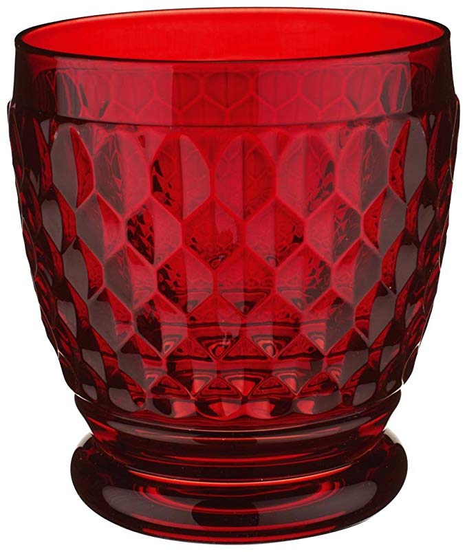 Villeroy & Boch Boston Red Crystal Double Old-Fashioned Glass