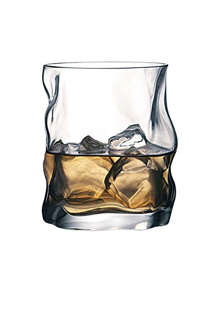 Bormioli Rocco Sorgente Whisky Glasses Set of 2 420ml Unique Design