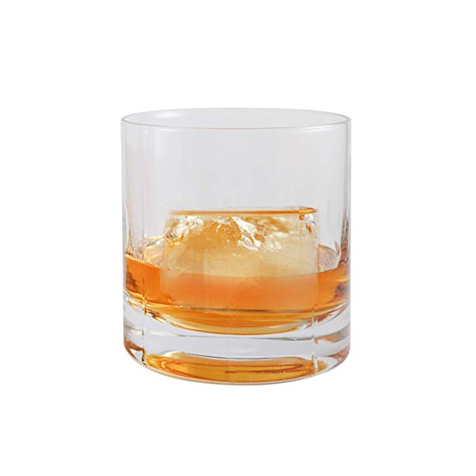 Ambrosia Collection Zeus Whiskey Glasses - Premium 14 oz Large Scotch Old Fashioned Glasses fits Large Ice Cubes up to 2.25 inches - Set of 2