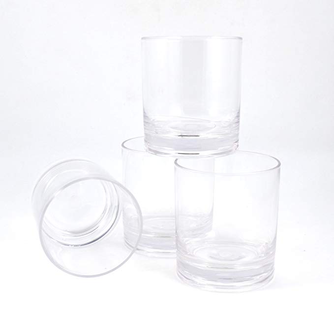 WineTanium Unbreakable Double Old Fashioned (DOF) 14 oz Glasses - 100% Tritan - Shatterproof, Reusable, Dishwasher Safe - Set of 4