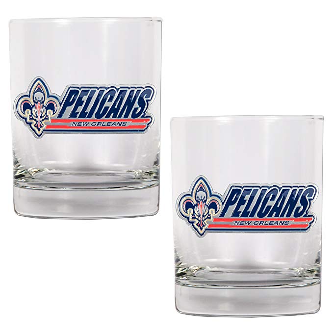 Great American Products NBA Thunder Two Piece Rocks Glass Set