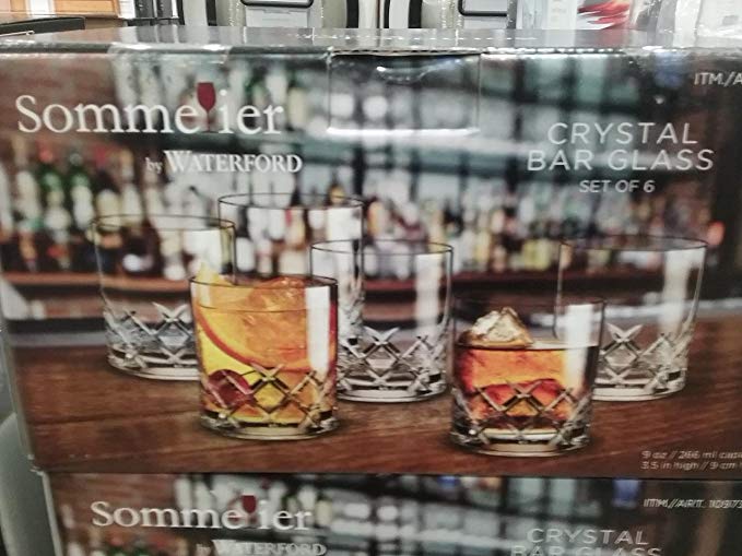 Sommelier by Waterford Double Old Fashioned Crystal Glasses Set of Six