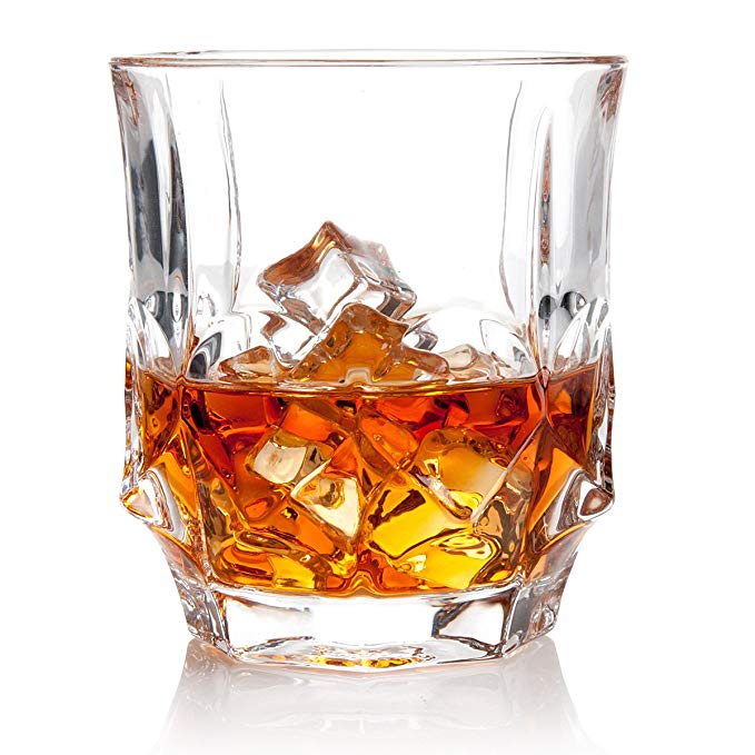 Nile Whiskey Glasses, Gift Pack Set Of 2 - Scotch Lead Free Liquor Tumblers, Dishwasher Safe, Classic Old Fashioned Barware, Rum Vodka Glassware, Elegant Ultra Clarity Cocktail Bourbon Whisky Glass