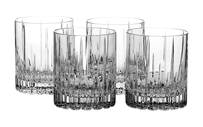 Mikasa Arctic Lights Crystal Double Old Fashioned Glass, 11.5-Ounce, Set of 4
